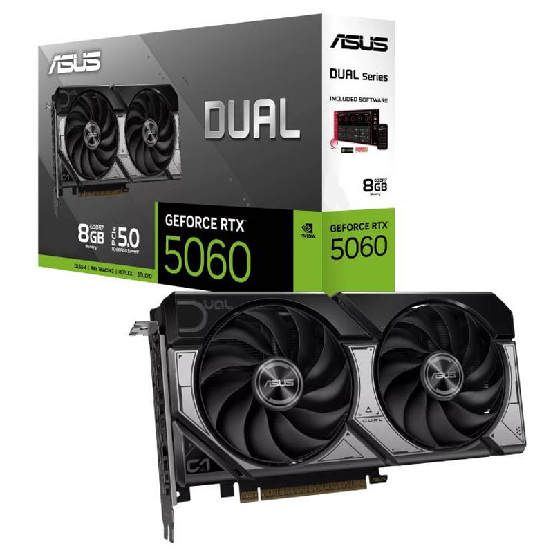 Carte Graphique Asus Dual GeForce RTX 5060 OC 8Go GDDR7 en Tunisie