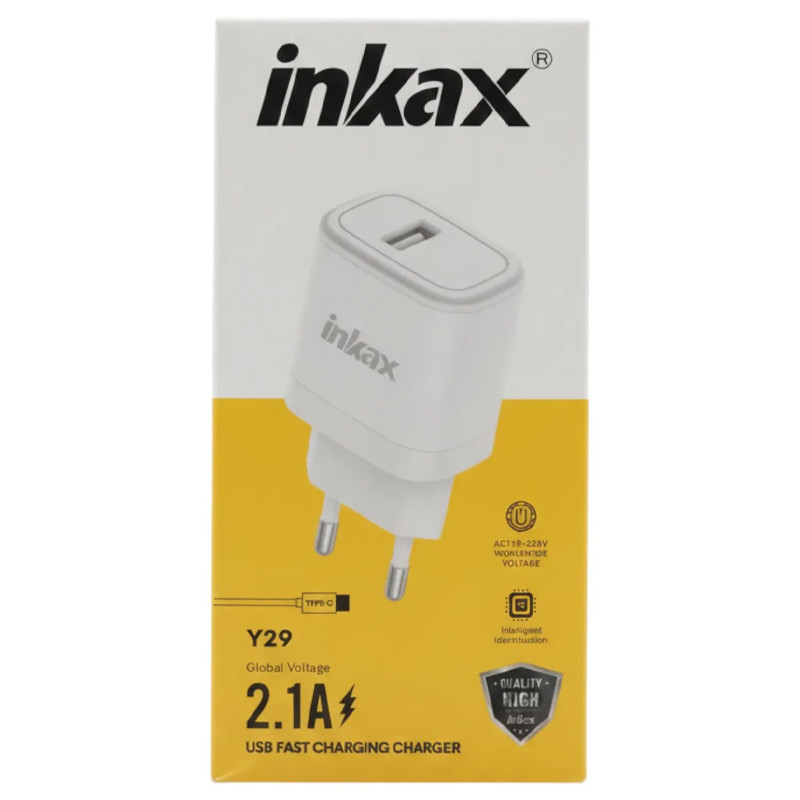 Chargeur Smartphone Inkax Y29 Type-C Blanc en Tunisie