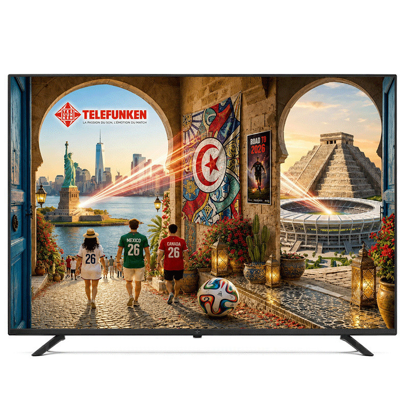 TV Telefunken N1 50" 4K UHD Smart Tv Noir en Tunisie