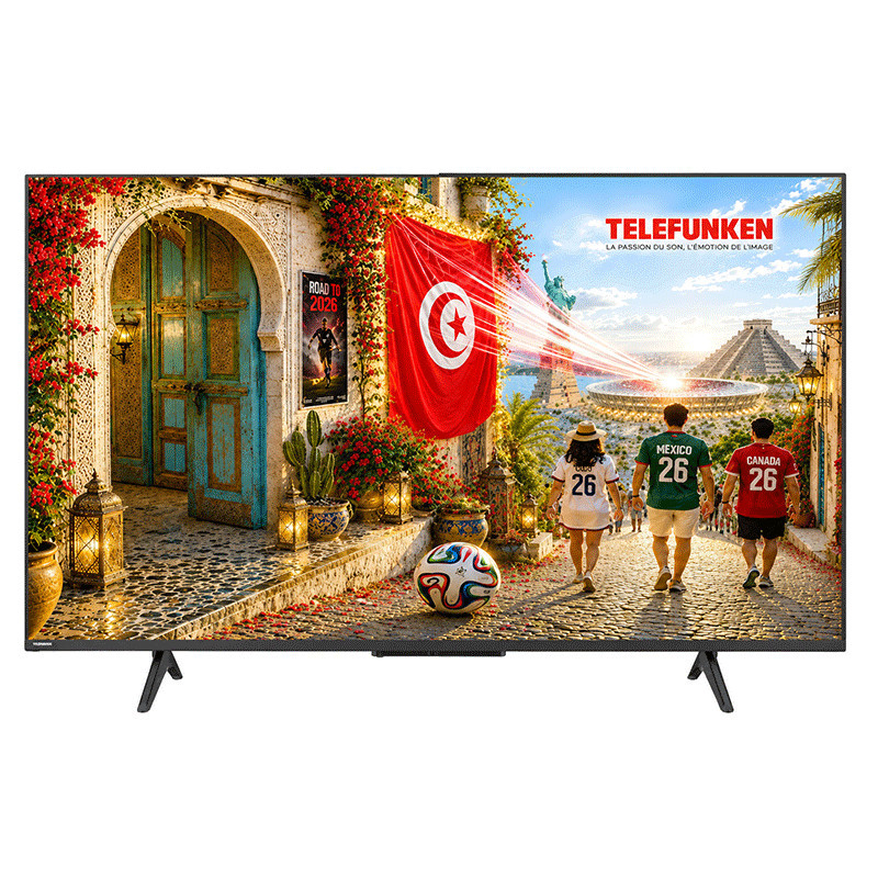 TV Telefunken X6F 55" Mini LED UHD Smart Google Tv Noir en Tunisie