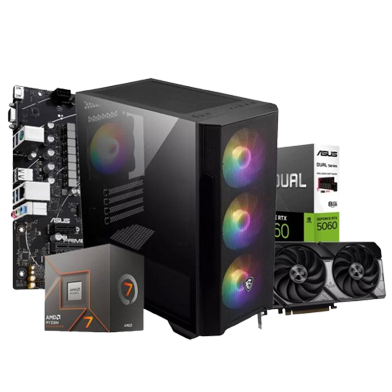 Pc Gamer Powered By Asus AMD Ryzen 7 8700F 32Go 1To SSD RTX 5060 8Go en Tunisie