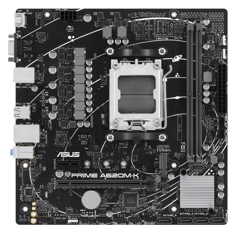 Carte Mère Asus Prime A620M-K AMD AM5 DDR5 en Tunisie