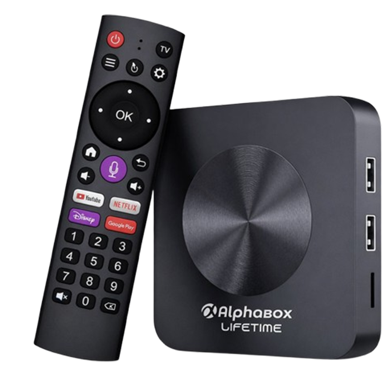 Box TV Android AlphaBox Lifetime 2G 16G Noir en Tunisie