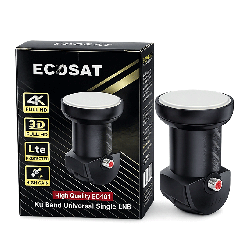 Tête de Parabole Ecosat Band Single LNB KI 119R Noir en Tunisie