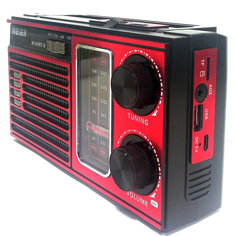 Radio & Haut-Parleur Bluetooth 3 bandes USB/TF CARD /AUX Rouge en Tunisie