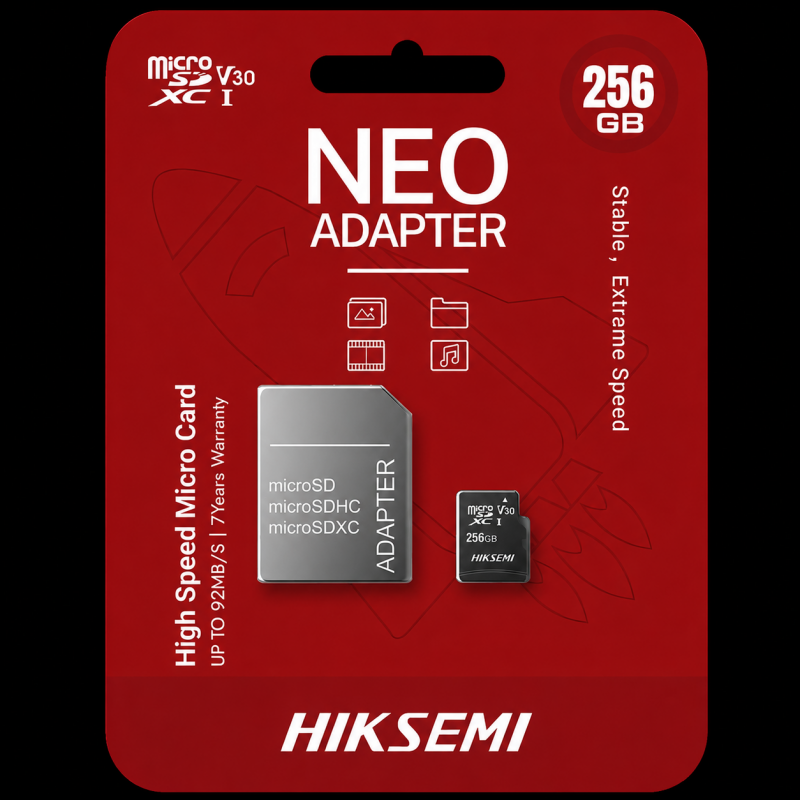 Carte Mémoire Hiksemi C1 256Go Avec Adaptateur Noir en Tunisie