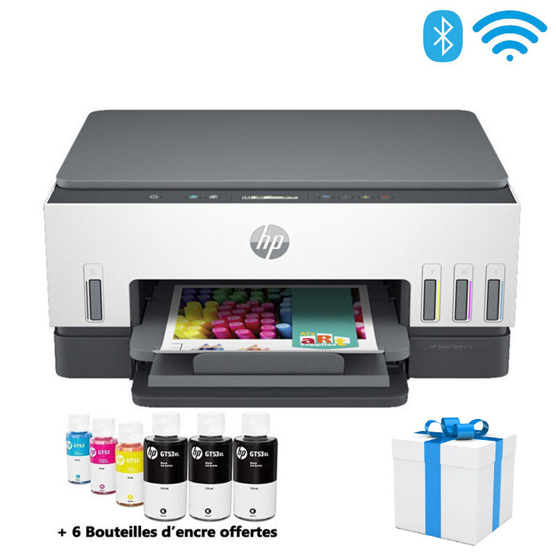 Imprimante Tout En Un HP Smart Tank 670 6UU48A - Gris en Tunisie