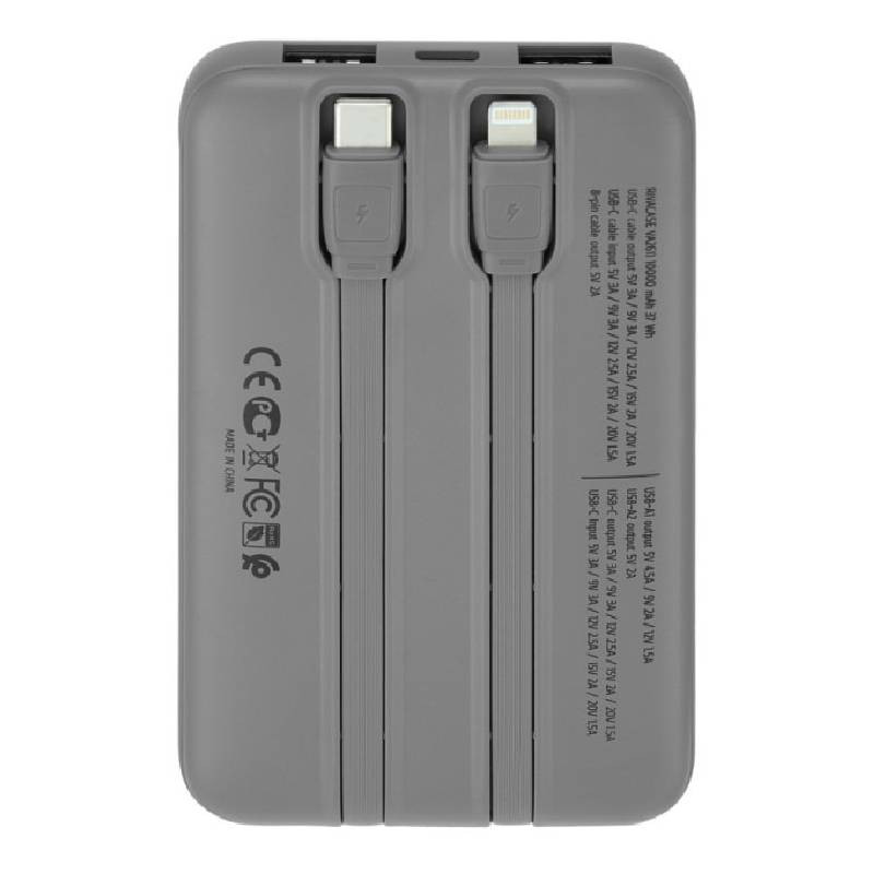 Power Bank Rivacase VA2612 20 000 mAh 30W Gris En Tunisie
