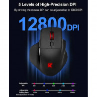 Souris Gaming Sans fil Redragon BM2995 Rechargeable RGB Noir EN Tunisie
