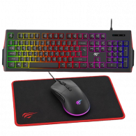 Pack Gamer 3En1 Havit Clavier + Souris & Tapis Souris Noir En Tunisie
