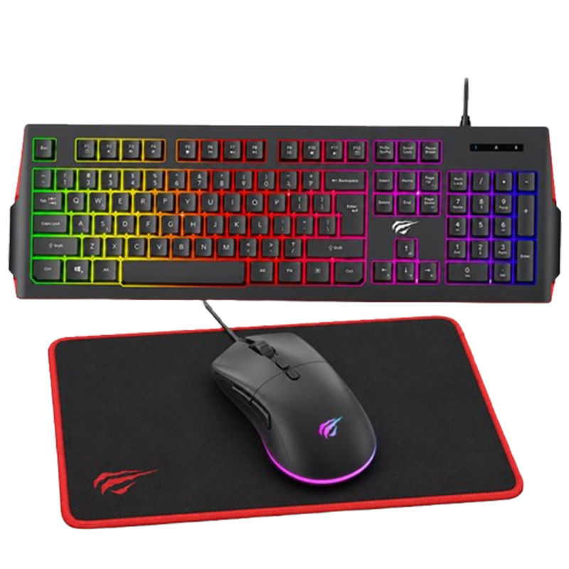 Pack Gamer 3En1 Havit Clavier + Souris & Tapis Souris Noir En Tunisie