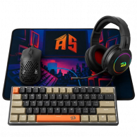 Pack Gamer 4En1 Clavier Filaire + Casque Gaming + Souris & Tapis Souris Gamer Redragon Noir en Tunisie