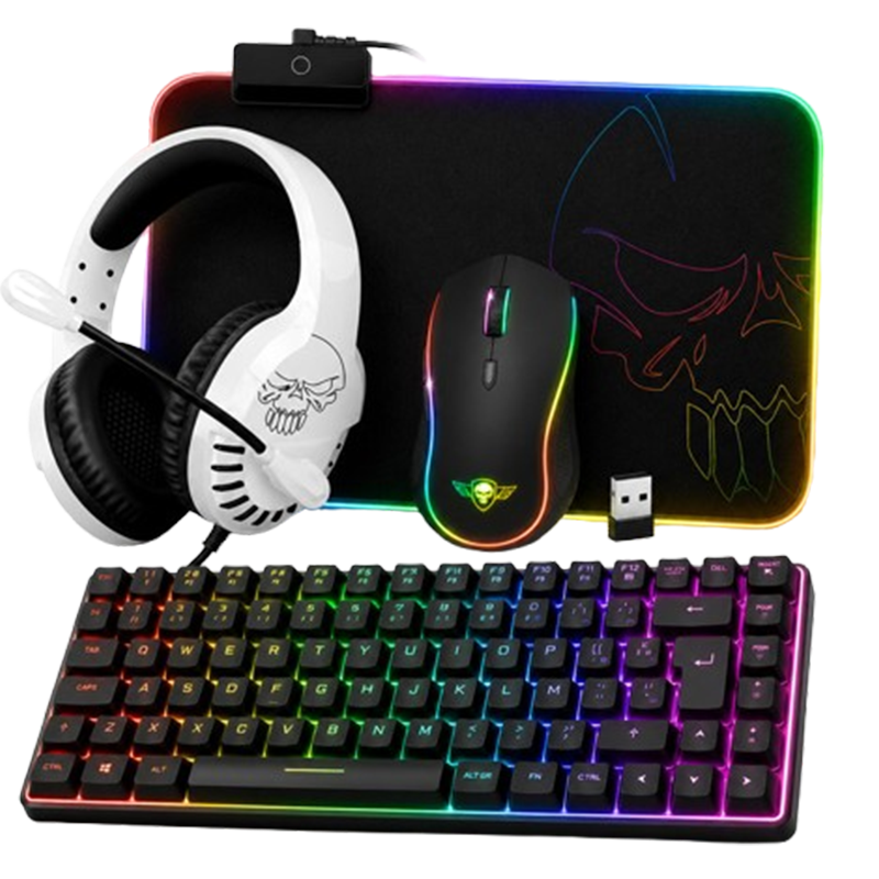 Pack Gamer 4En1 Casque Micro + Clavier Sans Fil + Souris & Tapis Spirit Of Gamer Noir En Tunisie