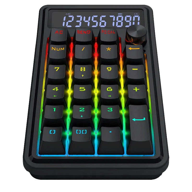 Pavé numérique Sans Fil Redragon K733 Cove RGB Noir en Tunisie