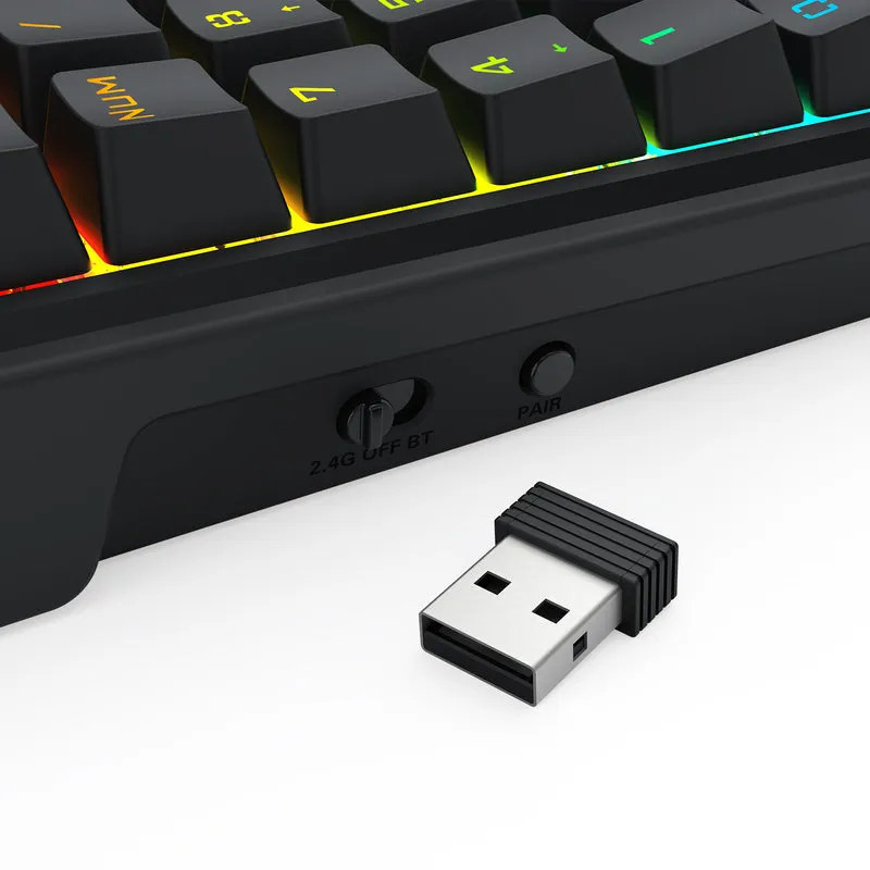 Pavé numérique Sans Fil Redragon K733 Cove RGB Noir en Tunisie