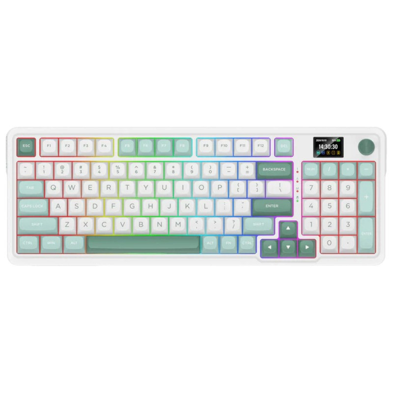 Clavier Gamer Mécanique Redragon K719 Galatin Pro RGB Blanc & Vert en Tunisie
