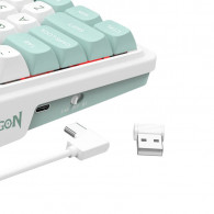 Clavier Gamer Mécanique Redragon K719 Galatin Pro RGB Blanc & Vert en Tunisie