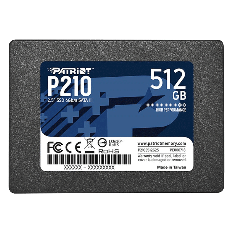 Disque Dur SSD Interne Patriot P210 512Go SATA III 2.5'' en Tunisie