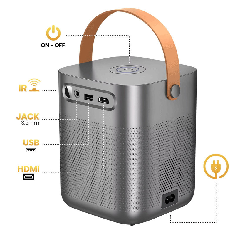 Vidéo Projecteur Hoco HOCO-DT4 HD Wifi Gris en Tunisie