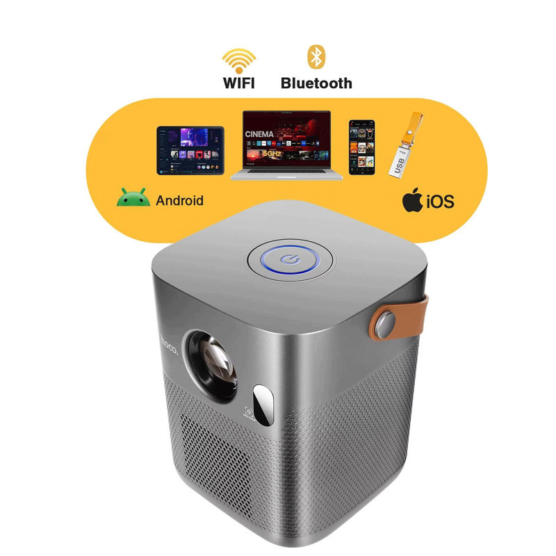 Vidéo Projecteur Hoco HOCO-DT4 HD Wifi Gris en Tunisie