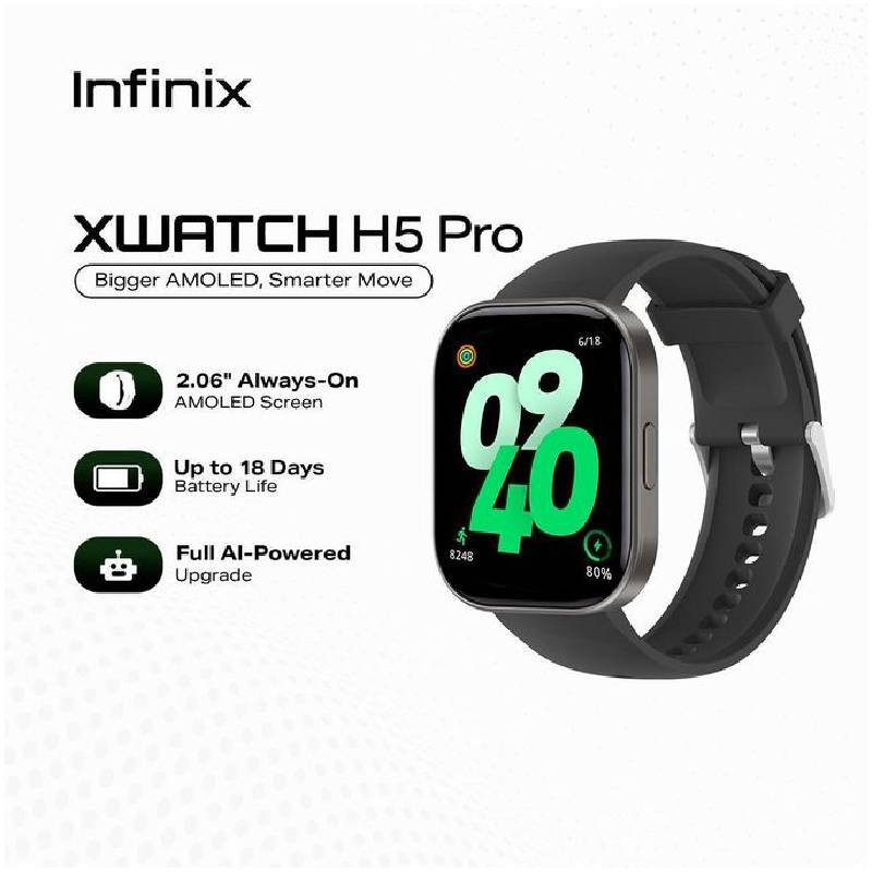 Montre Connectée Infinix H5 Pro XW5P Gris Titanium En Tunisie