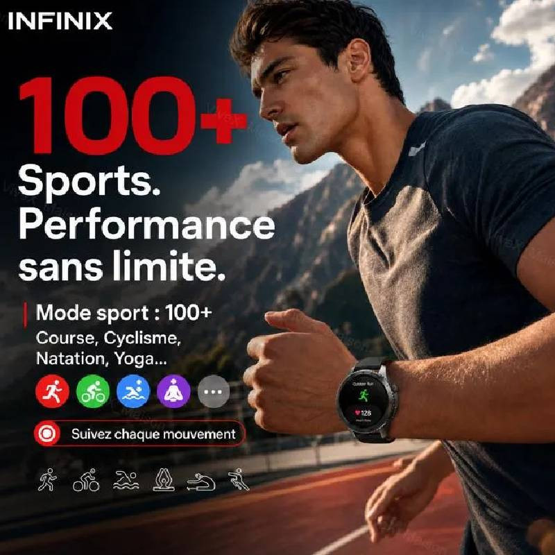 Montre Connectée Infinix Xwatch N5 Pro WX5E Noir En Tunisie
