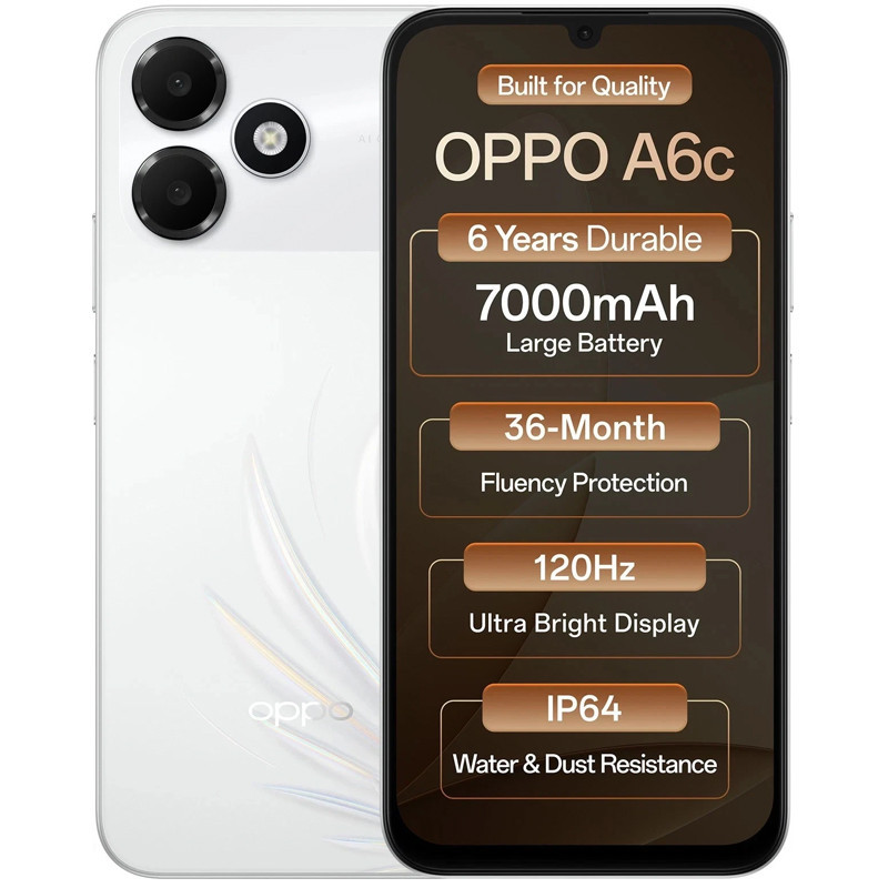 Oppo A6c 4Go 128Go Blanc en Tunisie