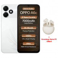 Oppo A6c 4Go 128Go Blanc en Tunisie