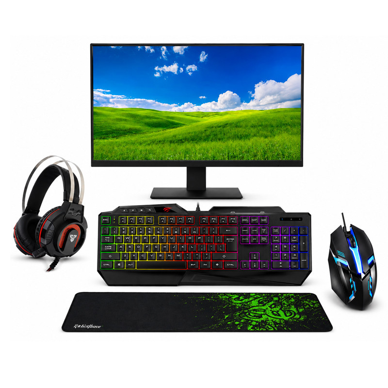 Pack Gamer 5En1 : Écran Aero + Clavier + Souris + Casque + Tapis En Tunisie