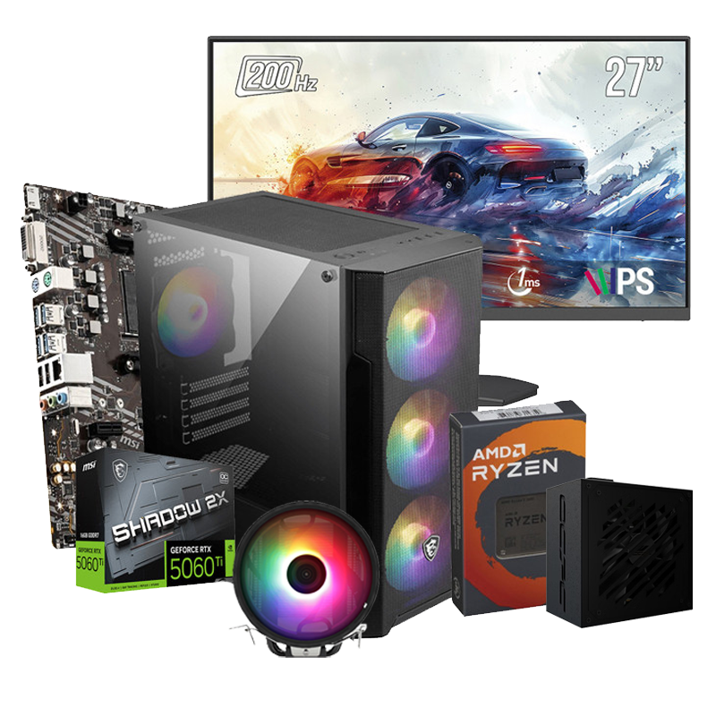 Pc Gamer Apex R505 27" Ryzen 5 16Go 512Go SSD RTX 5060Ti En Tunisie
