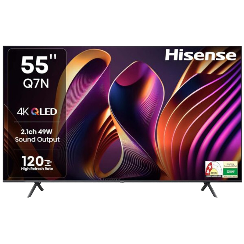 TV Hisense 55Q7N 55" QLED 4K Vidaa Smart Tv Noir en Tunisie