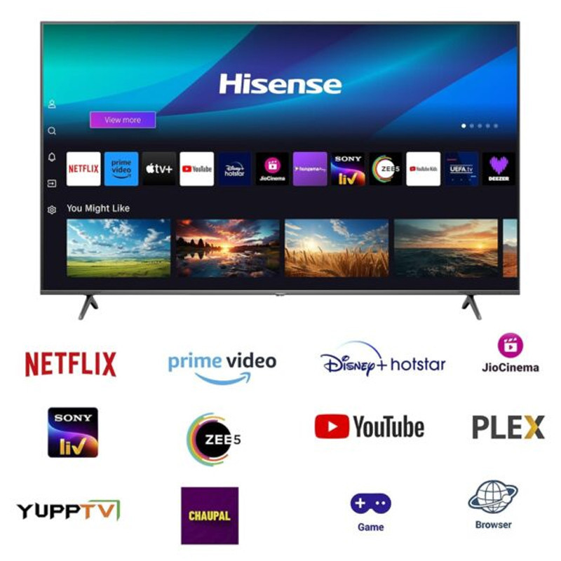 TV Hisense 55Q7N 55" QLED 4K Vidaa Smart Tv Noir en Tunisie