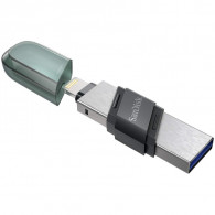 Clé USB Sandisk iXpand Flash Drive 64 Go USB Type A + Lightning Gris en Tunisie