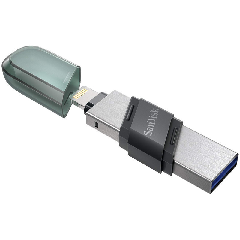 Clé USB Sandisk iXpand Flash Drive 64 Go USB Type A + Lightning Gris en Tunisie