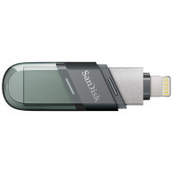 Clé USB Sandisk iXpand Flash Drive 64 Go USB Type A + Lightning Gris en Tunisie