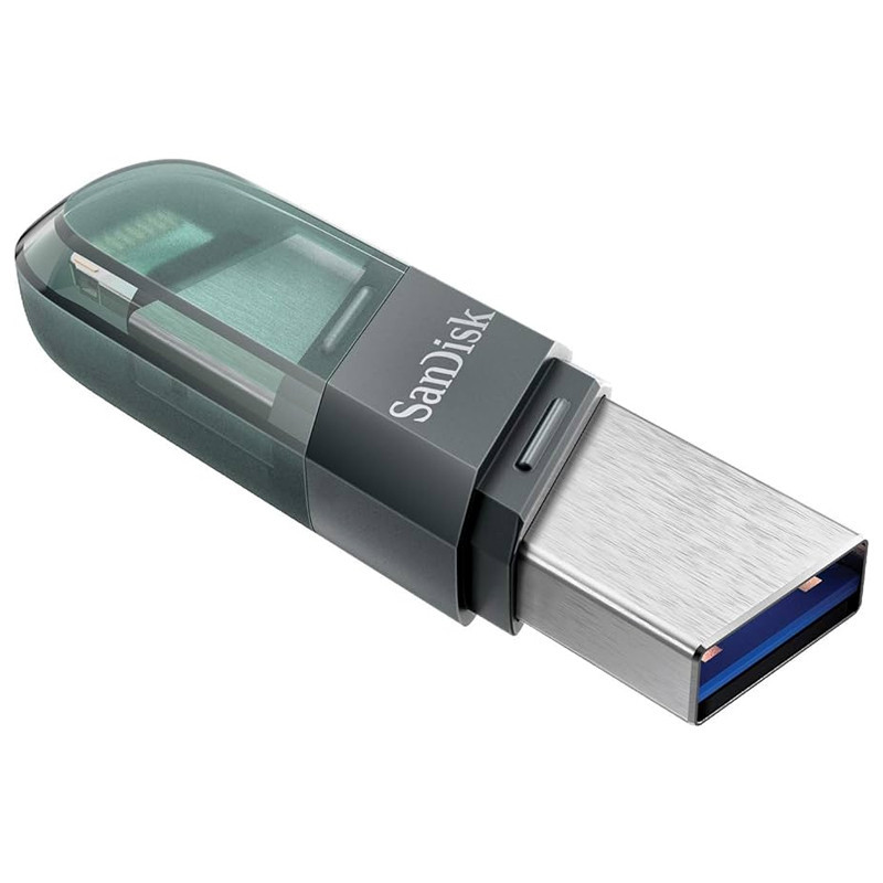 Clé USB Sandisk iXpand Flash Drive 64 Go USB Type A + Lightning Gris en Tunisie