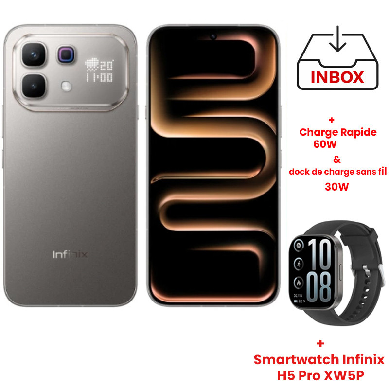 Smartphone Infinix Note 60 Pro 5G 12Go 256Go Titan en Tunisie