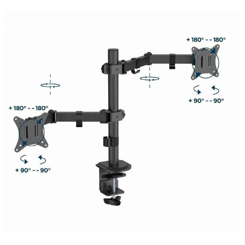 Support De Bureau Gembird MA-D2-03 17"-32" Noir En Tunisie