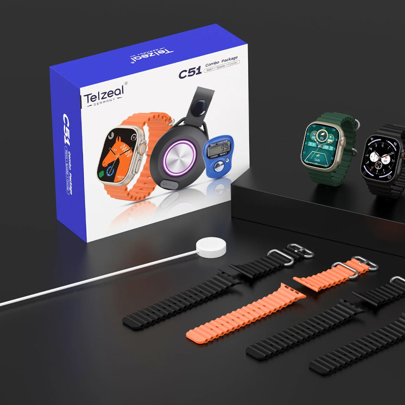 Montre Connectée Telzeal C51 Noir + Haut-Parleur + Sebha Electronique en tunisie