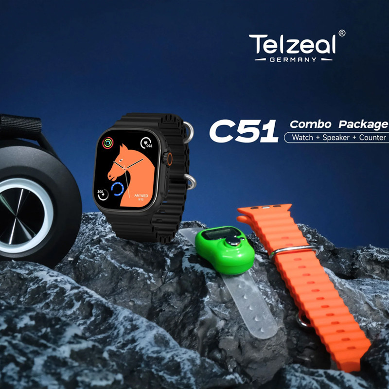 Montre Connectée Telzeal C51 Noir + Haut-Parleur + Sebha Electronique en tunisie