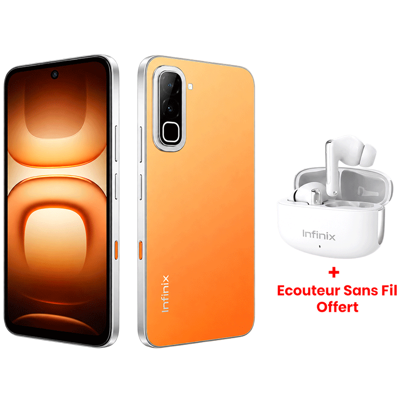 Smartphone Infinix Hot 70 4G 12Go 128Go Orange en Tunisie