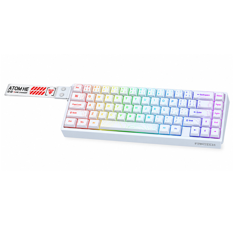 Clavier Gamer Mécanique Fantech Atom HE68 Pro MK922 Blanc En Tunisie