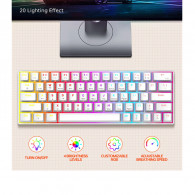 Clavier Gamer Mécanique T-WOLF T30 Blanc en Tunisie