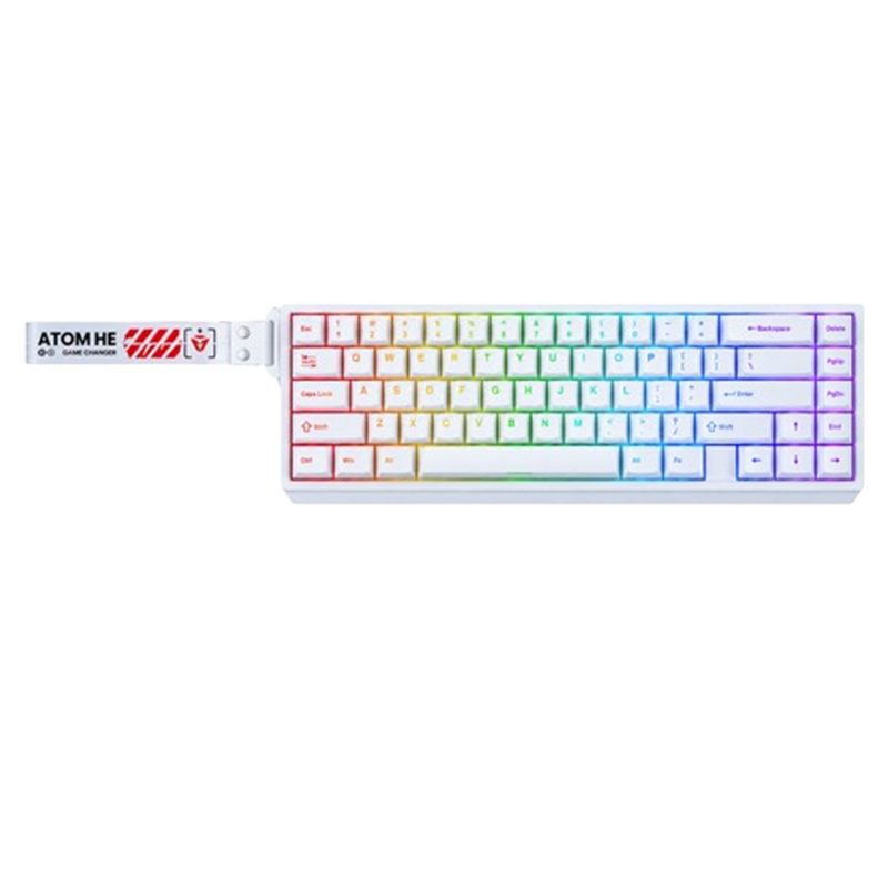 Clavier Gamer Mécanique Fantech Atom HE68 Pro MK922 Blanc En Tunisie
