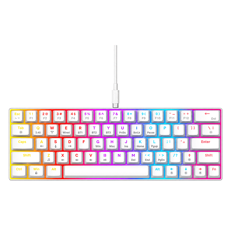 Clavier Gamer Mécanique T-WOLF T30 Blanc en Tunisie