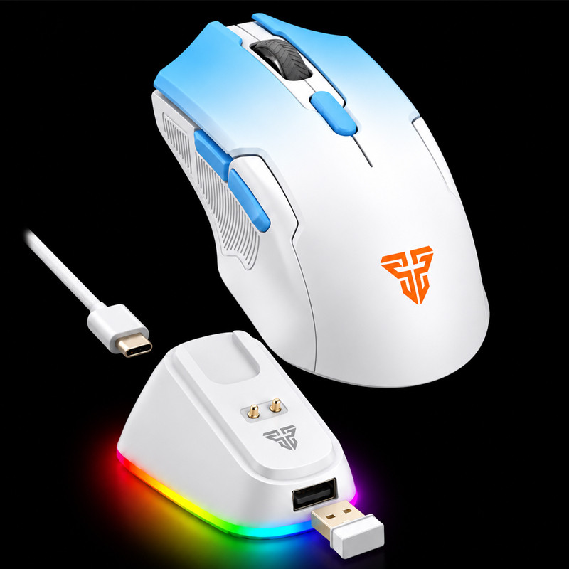 Souris Gamer Sans Fil Fantech Cruiser II WG112VR D + Dock Blanc en Tunisie