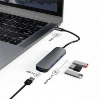 Hub USB-C 4en1 Blisbond DS02 4 ports en Tunisie