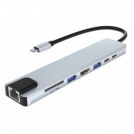Hub USB-C 7en1 Blisbond DS03 7 ports en Tunisie
