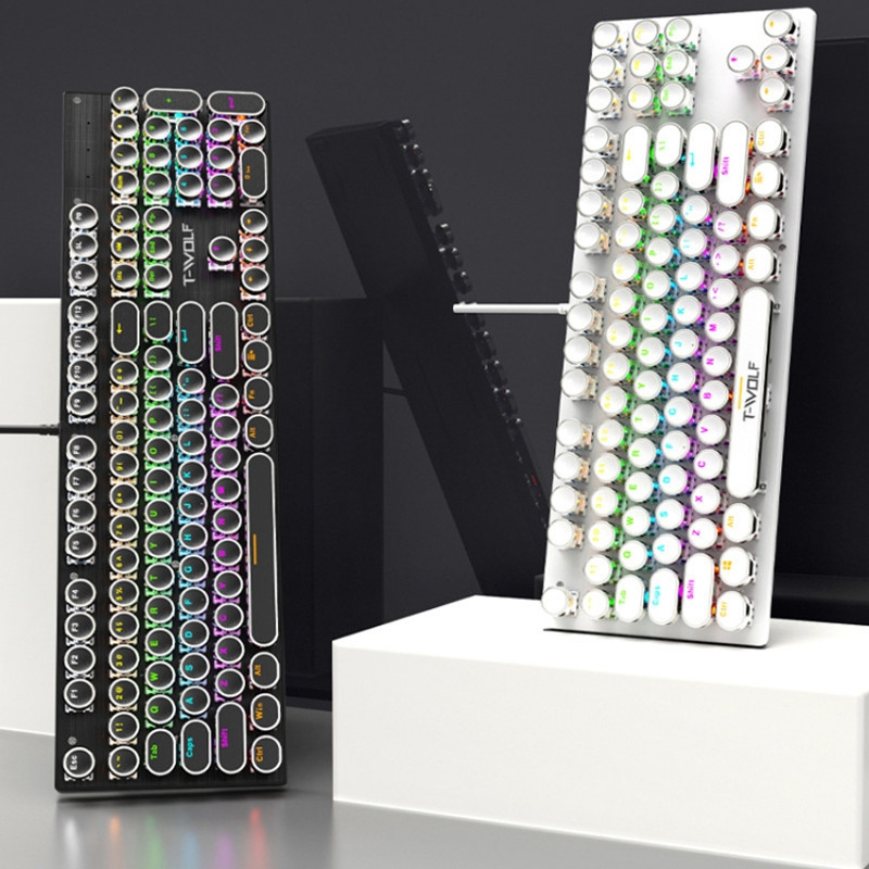 Clavier Gamer Mécanique T-WOLF T75 RGB Noir en Tunisie
