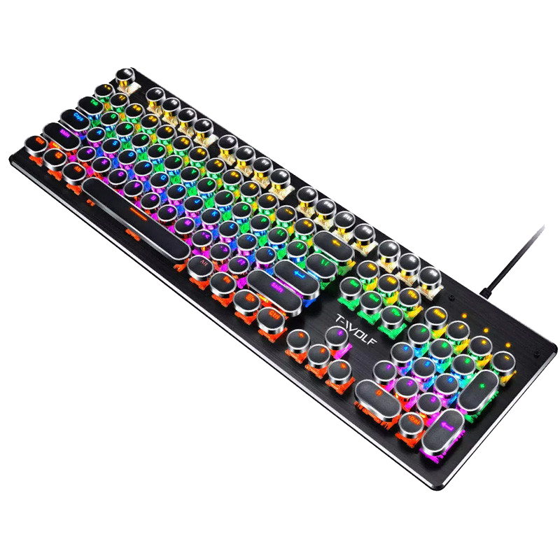 Clavier Gamer Mécanique T-WOLF T75 RGB Noir en Tunisie